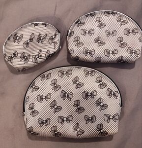 NEW! 3pc Makeup Bag Set
